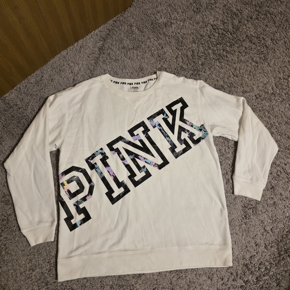 Victoria's Secret PINK White Crewneck